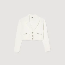 Pulls & Cardigans*SANDRO Cardicoat Bijoux blanc