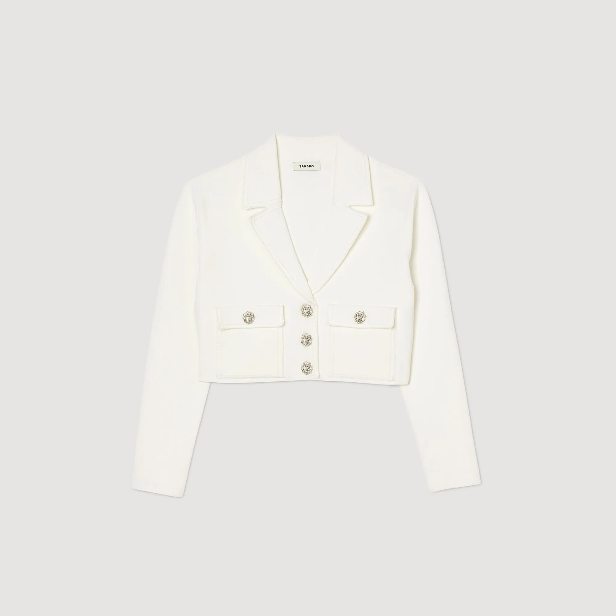 Pulls & Cardigans*SANDRO Cardicoat Bijoux blanc