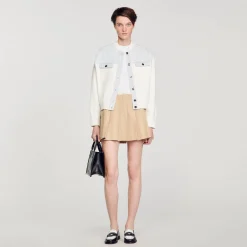 Pulls & Cardigans*SANDRO Cardicoat Bimatières blanc