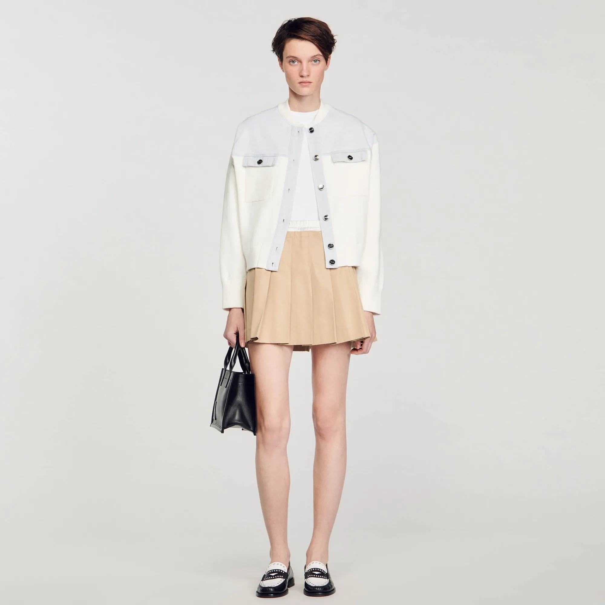 Pulls & Cardigans*SANDRO Cardicoat Bimatières blanc