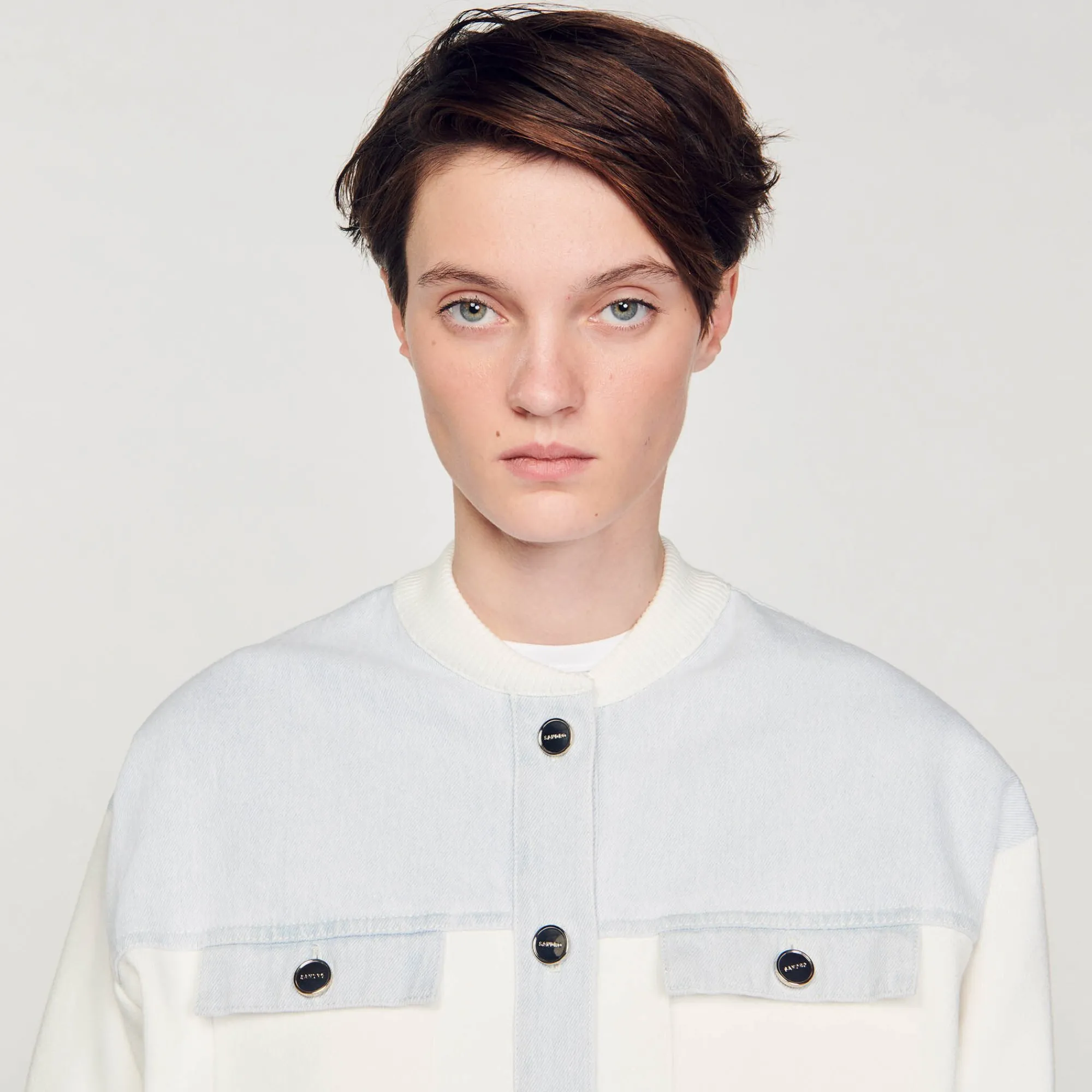 Pulls & Cardigans*SANDRO Cardicoat Bimatières blanc