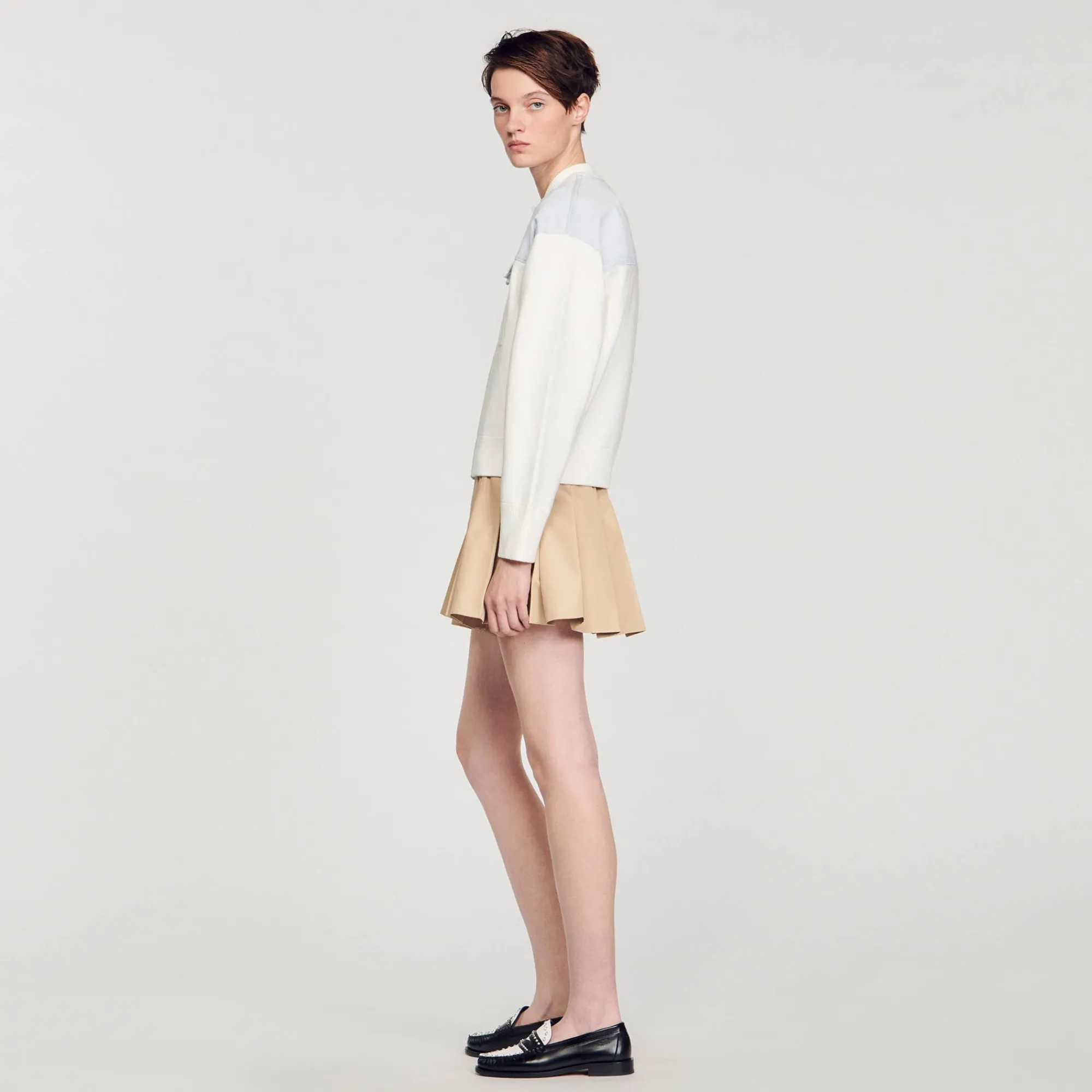 Pulls & Cardigans*SANDRO Cardicoat Bimatières blanc