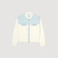 Pulls & Cardigans*SANDRO Cardicoat Bimatières blanc