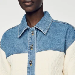 Pulls & Cardigans*SANDRO Cardicoat Bimatières Ecru