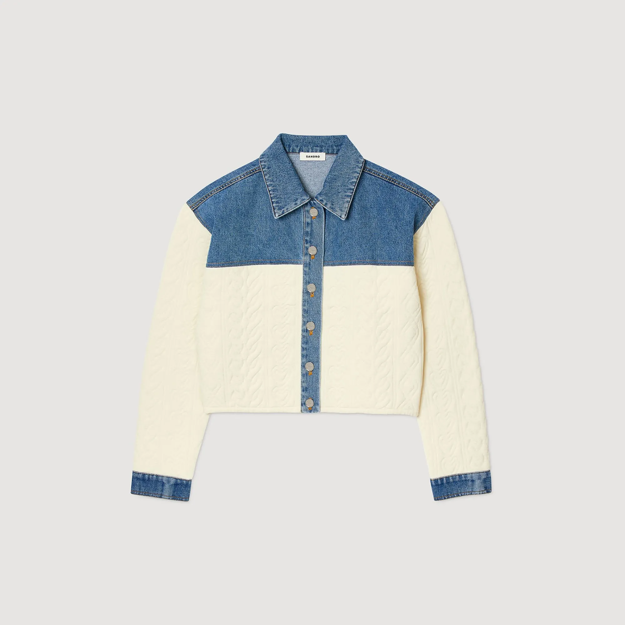 Pulls & Cardigans*SANDRO Cardicoat Bimatières Ecru