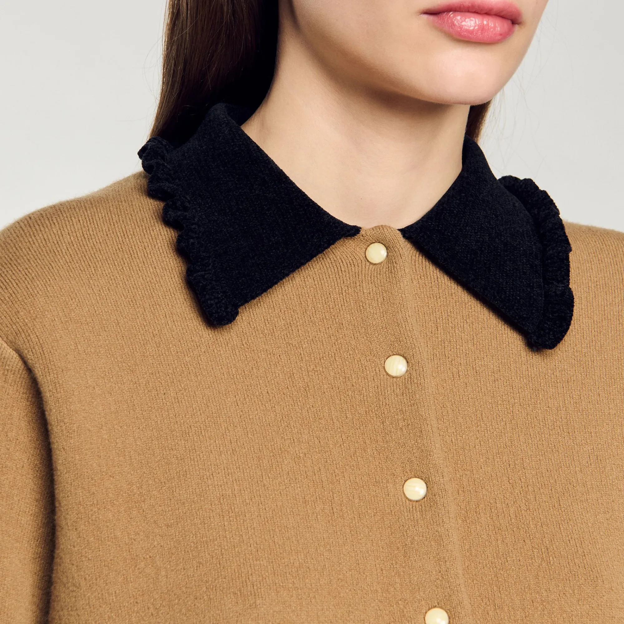 Pulls & Cardigans*SANDRO Cardicoat Court Camel