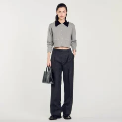 Pulls & Cardigans*SANDRO Cardicoat Court Gris