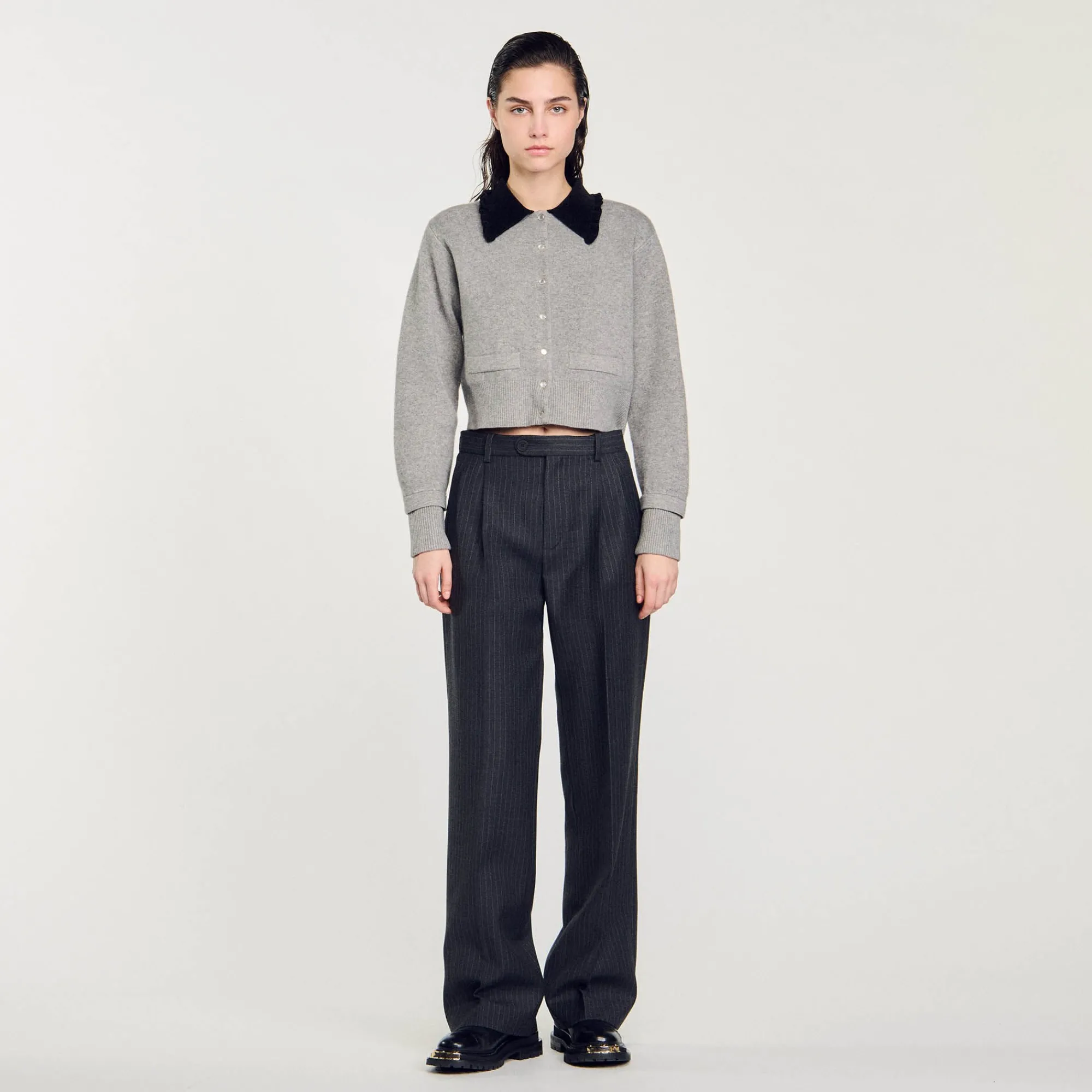 Pulls & Cardigans*SANDRO Cardicoat Court Gris