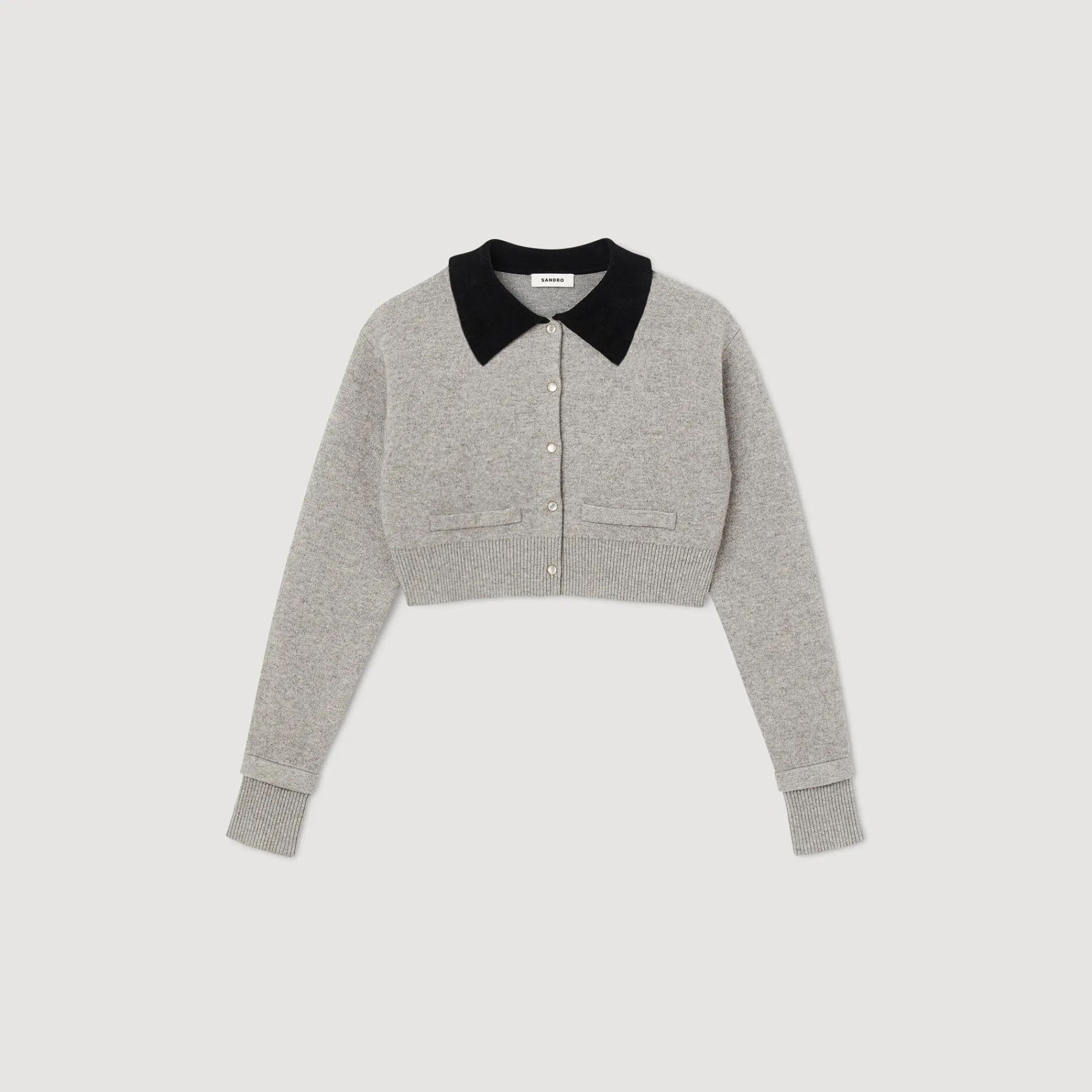 Pulls & Cardigans*SANDRO Cardicoat Court Gris