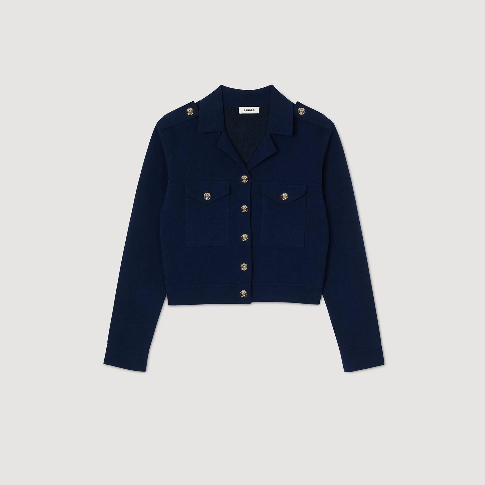 Pulls & Cardigans*SANDRO Cardicoat En Maille Bleu