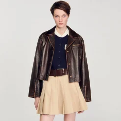 Pulls & Cardigans*SANDRO Cardicoat Teddy Bleu marine