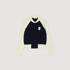 Pulls & Cardigans*SANDRO Cardicoat Teddy Bleu marine