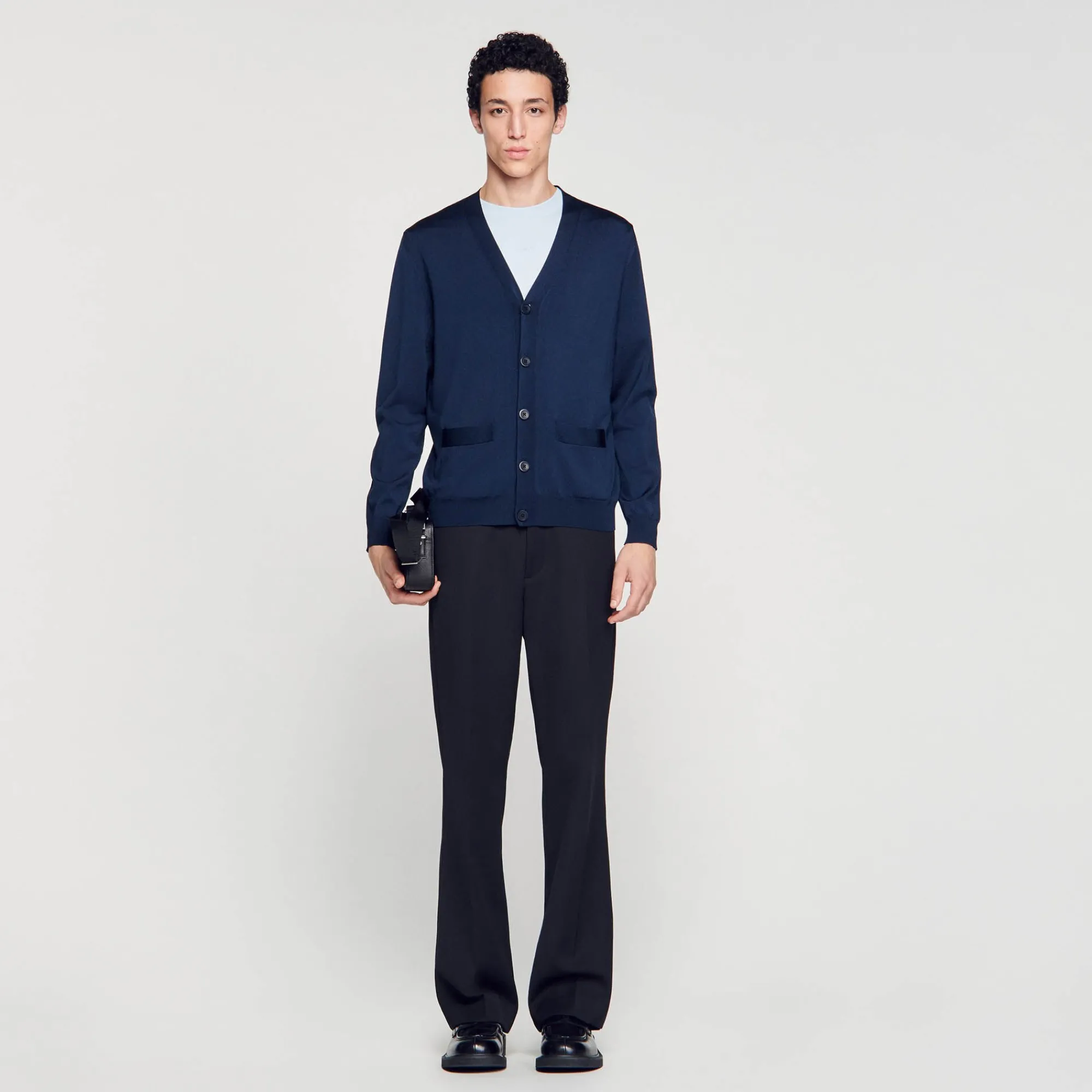 Pulls & Gilets*SANDRO Cardigan En Maille Bleu