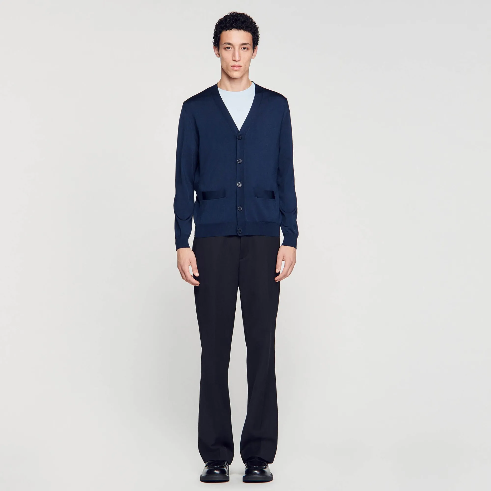 Pulls & Gilets*SANDRO Cardigan En Maille Bleu