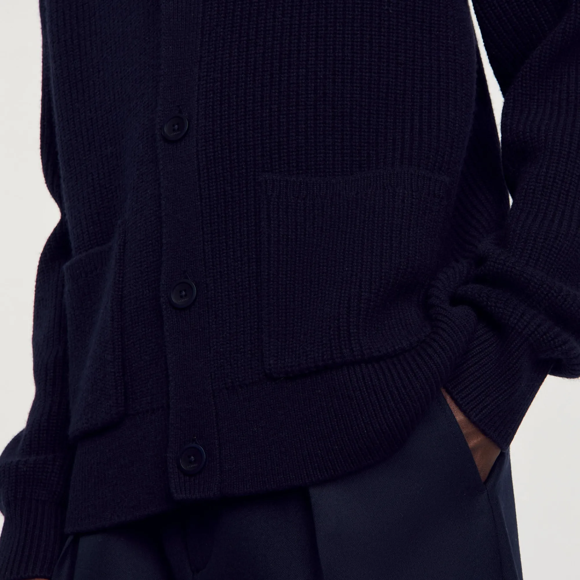 Pulls & Gilets*SANDRO Cardigan En Maille Côtelée Marine