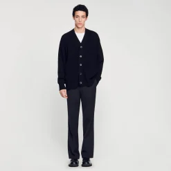 Pulls & Gilets*SANDRO Cardigan En Yak Noir
