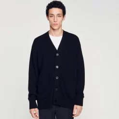 Pulls & Gilets*SANDRO Cardigan En Yak Noir