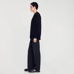 Pulls & Gilets*SANDRO Cardigan En Yak Noir