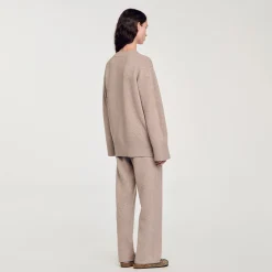 Ensembles|Pulls & Cardigans*SANDRO Cardigan Long Strassé Beige