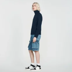 Pulls & Gilets*SANDRO Cardigan Zippé En Laine Marine