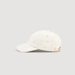 Casquettes & Bobs*SANDRO Casquette En Toile à Lettres Brodées Ecru