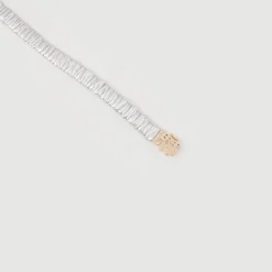Ceintures*SANDRO Ceinture En Cuir élastique Argent