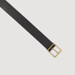 Ceintures*SANDRO Ceinture Large En Cuir Noir
