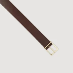 Ceintures*SANDRO Ceinture Large En Cuir Chocolat