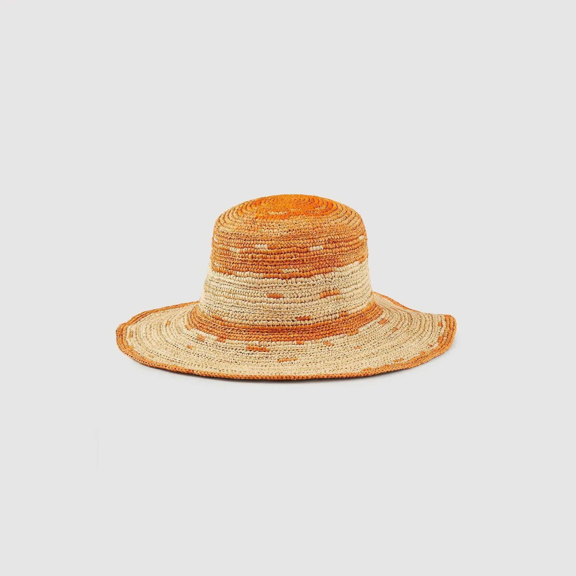 Casquettes & Bobs*SANDRO Chapeau En Raphia Orange