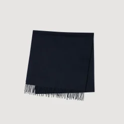 Foulards & Écharpes*SANDRO Écharpe En Laine Et Cachemire Marine