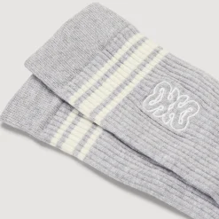 Chaussettes*SANDRO Chaussettes Brodées Gris