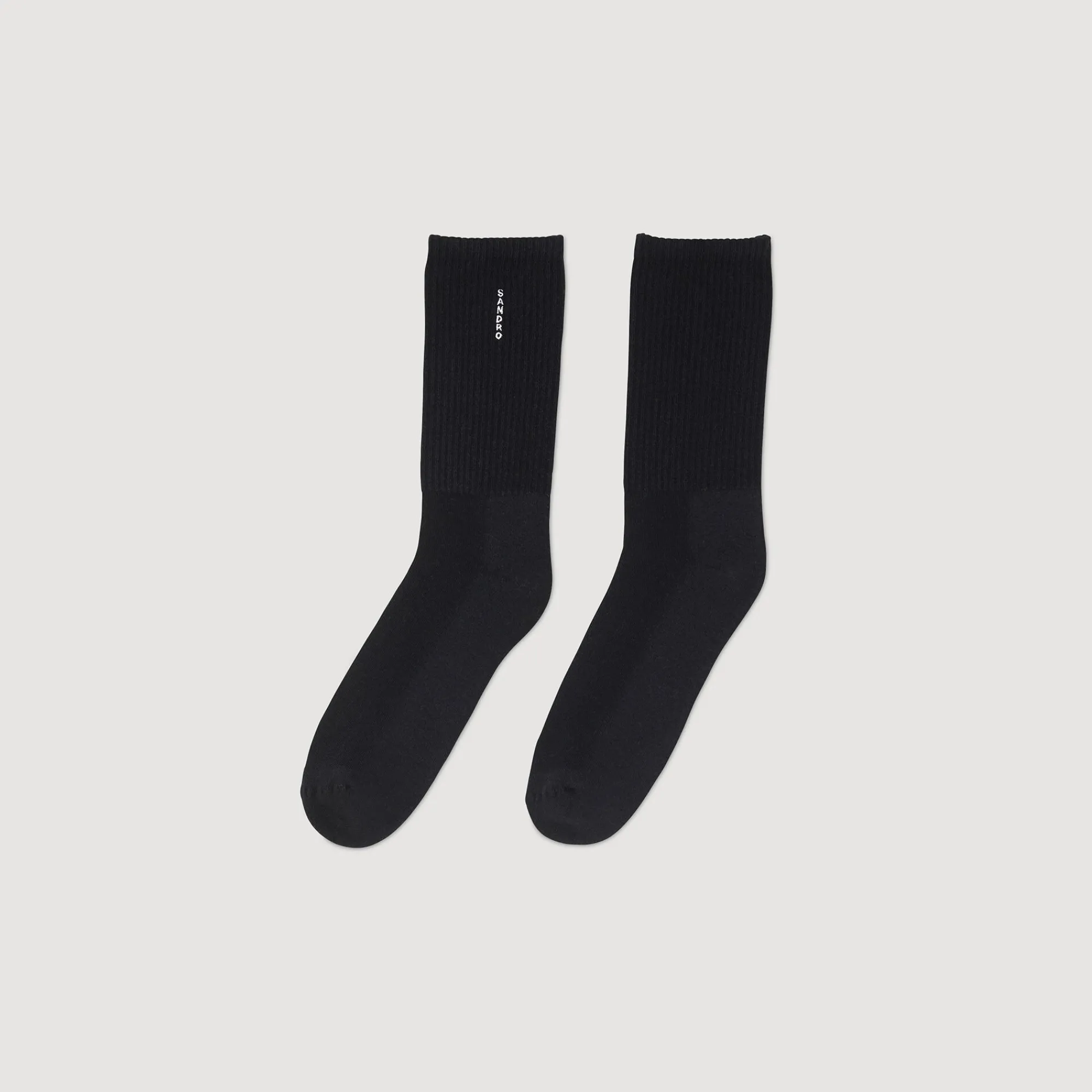 Chaussettes*SANDRO Chaussettes En Coton Noir