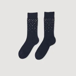 Chaussettes*SANDRO Chaussettes Strassées Marine