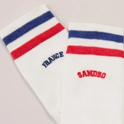 Chaussettes*SANDRO Chaussettes Tricolores blanc