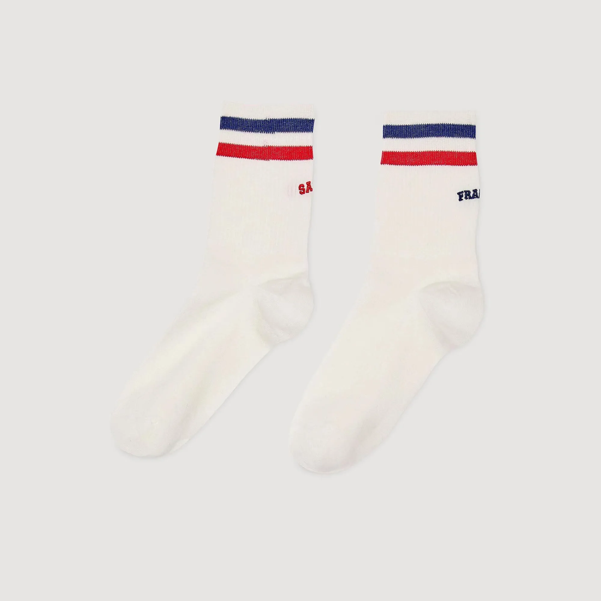 Chaussettes*SANDRO Chaussettes Tricolores blanc