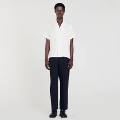 Chemises*SANDRO Chemise à Col Requin blanc