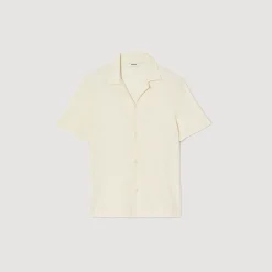 Chemises*SANDRO Chemise à Col Requin Ecru