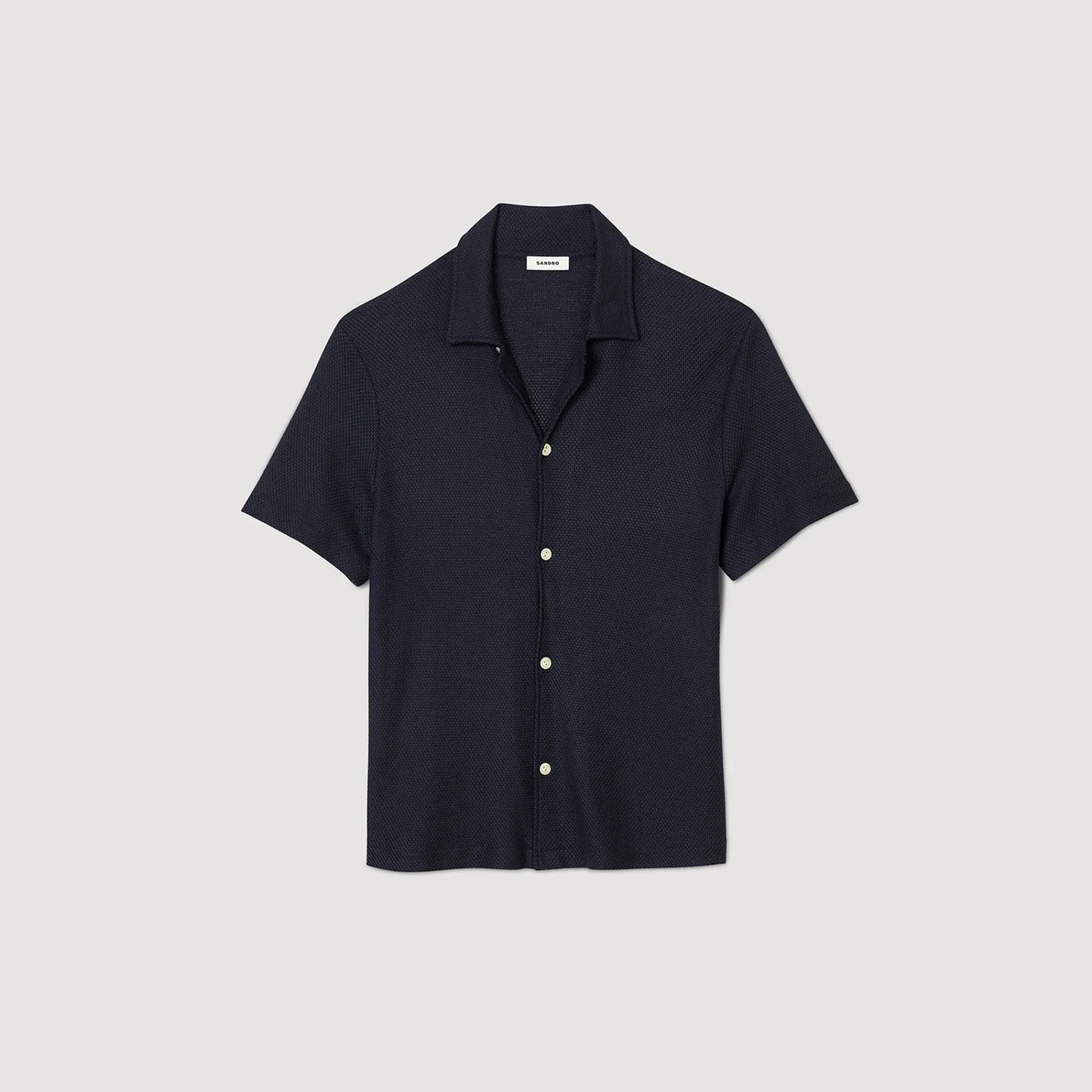 Chemises*SANDRO Chemise à Col Requin Marine