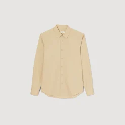 Chemises*SANDRO Chemise à Manches Longues Beige