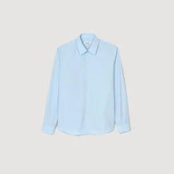 Chemises*SANDRO Chemise à Manches Longues Bleu Ciel