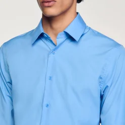 Chemises*SANDRO Chemise à Manches Longues Bleu Office