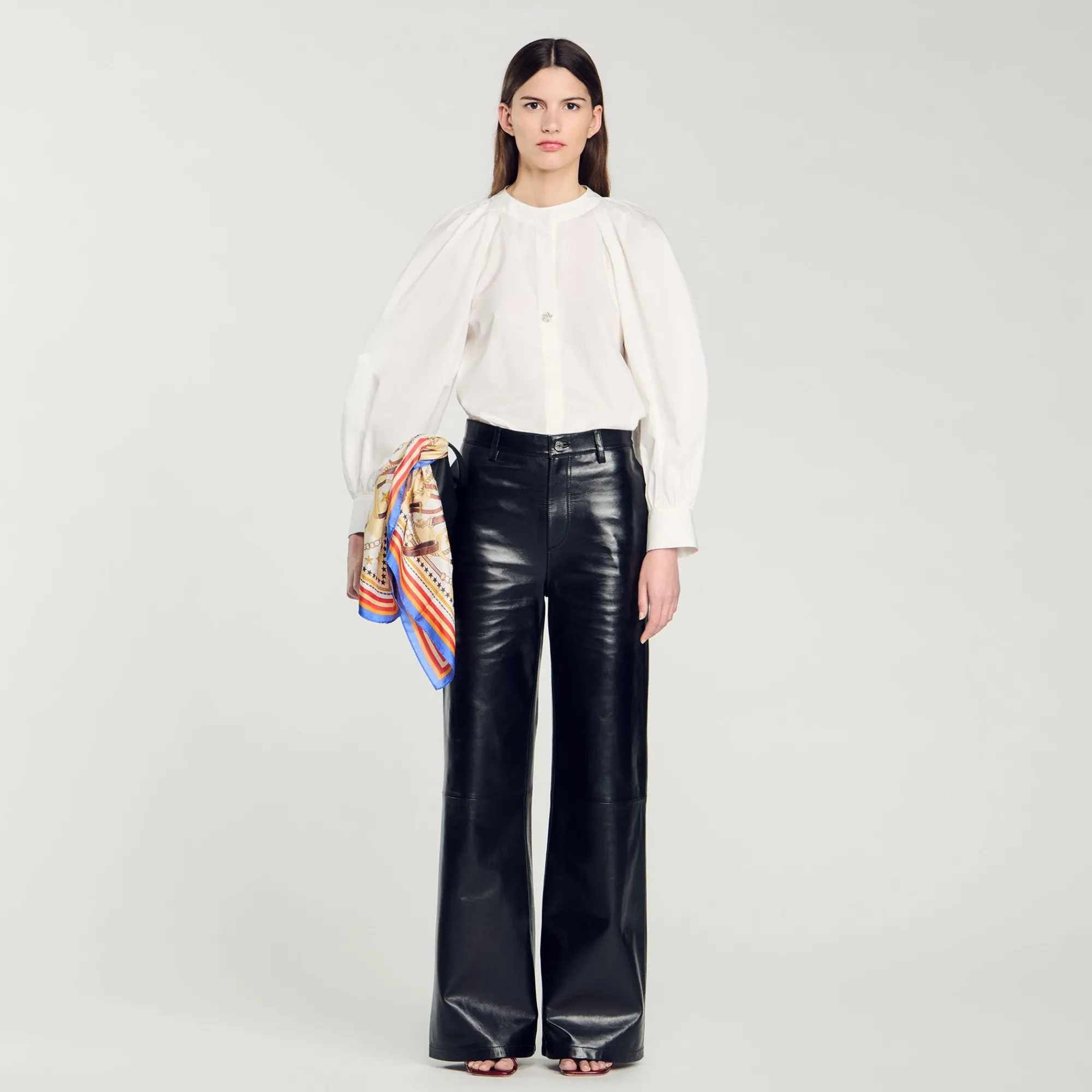 Tops & Chemises*SANDRO Chemise à Manches Volumineuses blanc