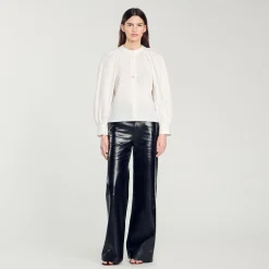 Tops & Chemises*SANDRO Chemise à Manches Volumineuses blanc