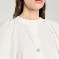 Tops & Chemises*SANDRO Chemise à Manches Volumineuses blanc