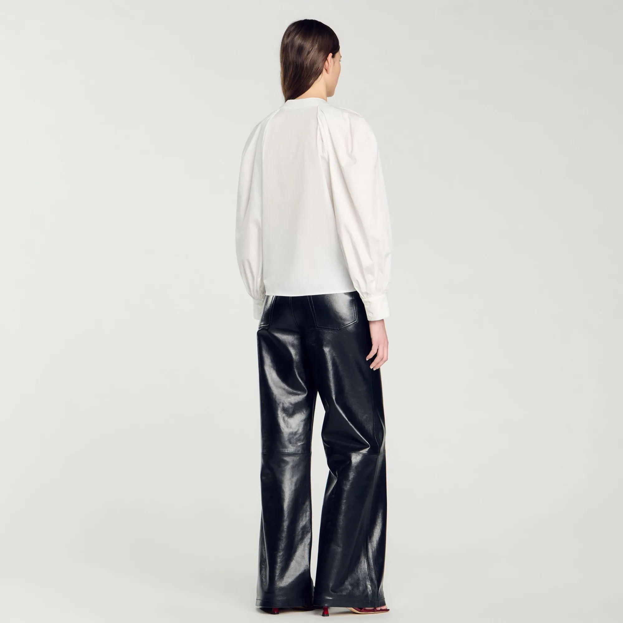 Tops & Chemises*SANDRO Chemise à Manches Volumineuses blanc