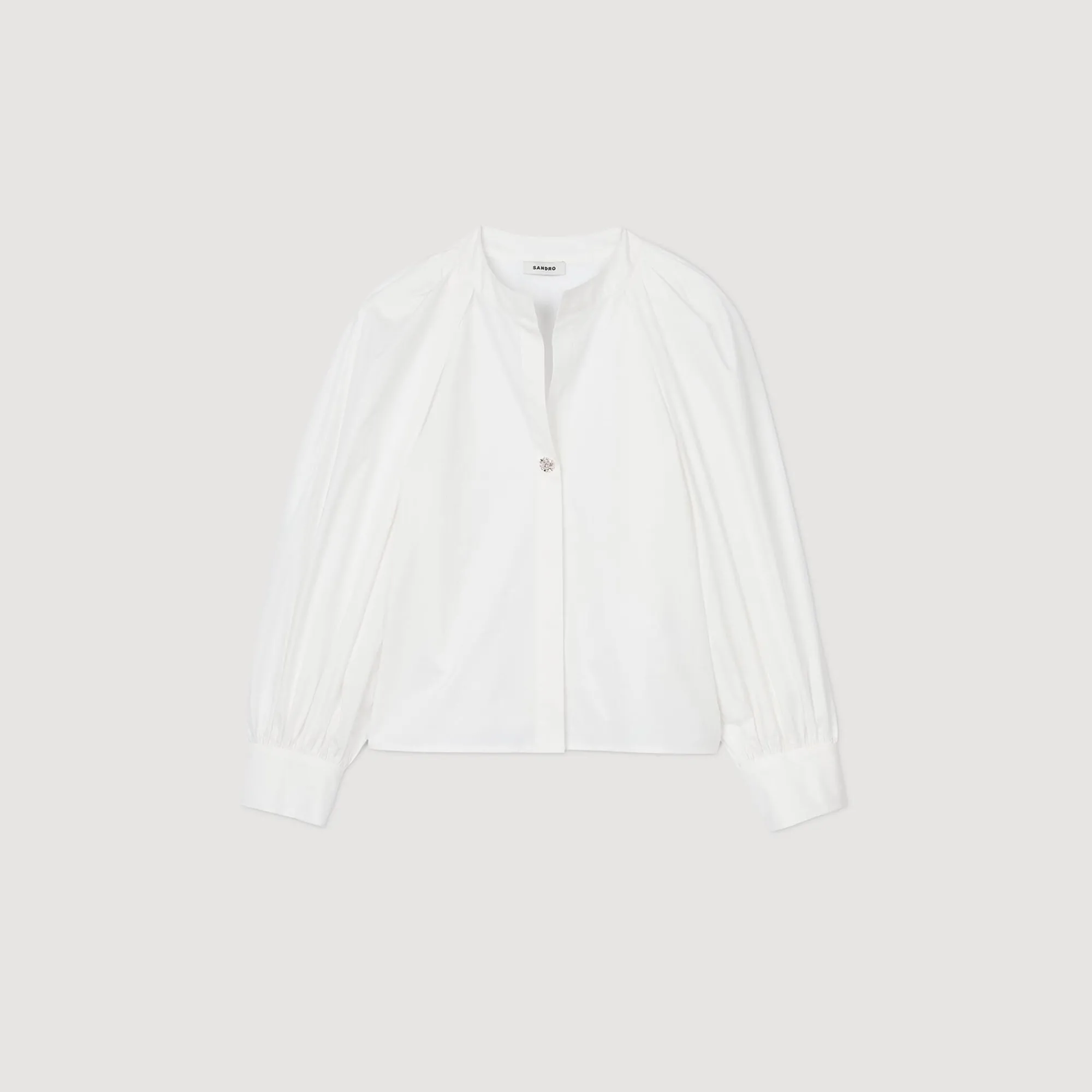 Tops & Chemises*SANDRO Chemise à Manches Volumineuses blanc