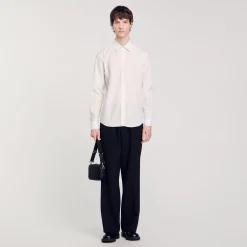 Chemises*SANDRO Chemise à Rayures blanc