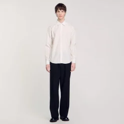 Chemises*SANDRO Chemise à Rayures blanc