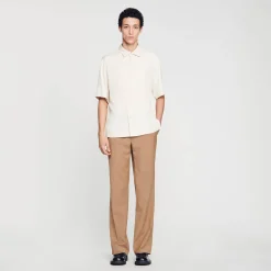 Chemises*SANDRO Chemise Boutonnée Ecru