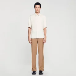 Chemises*SANDRO Chemise Boutonnée Ecru